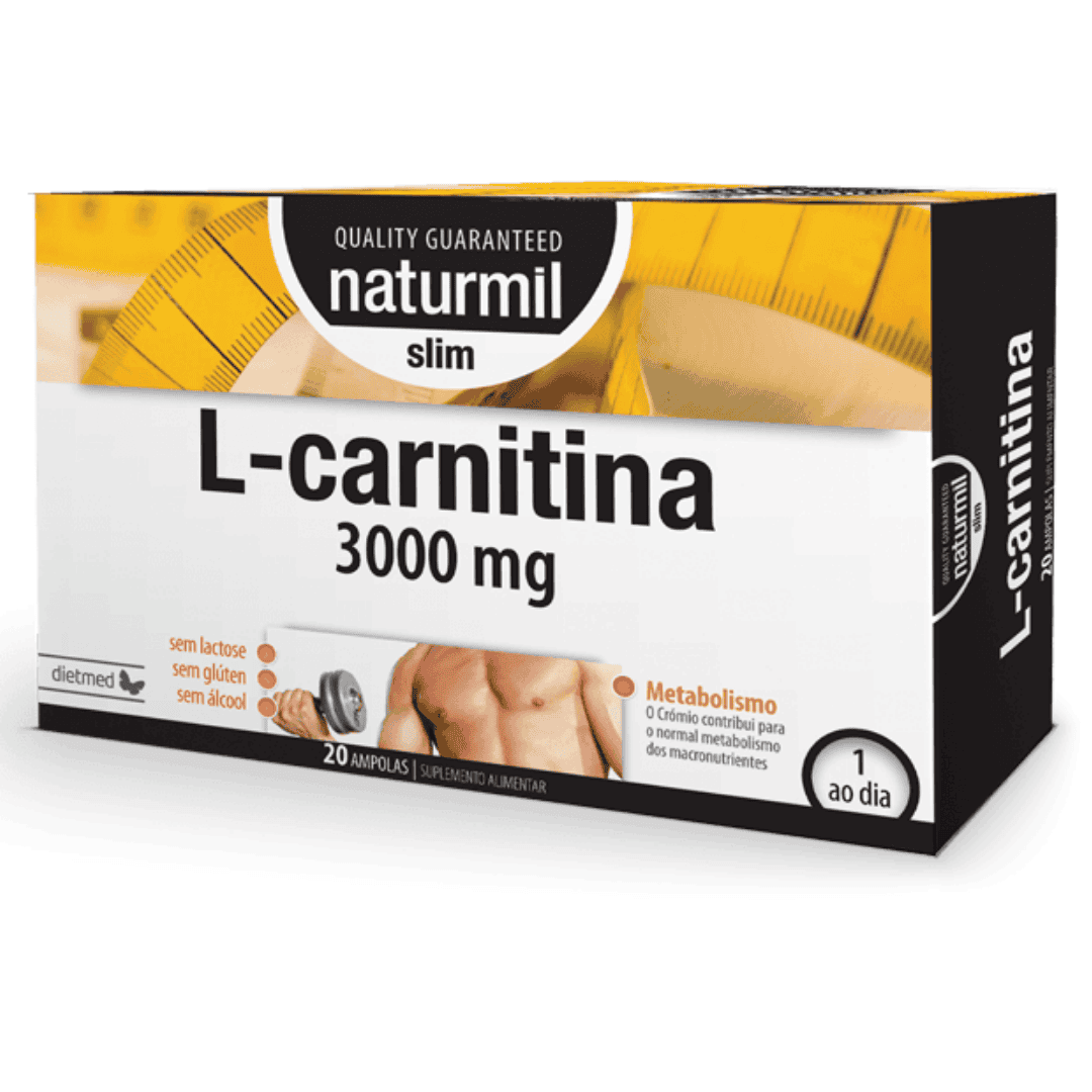 A L-Carnitina Slim 3000 mg é utilizada por desportistas para aumentar a resistência e promover o desenvolvimento da massa muscular.