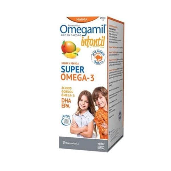 Omegamil Infantil Manga. Desenvolvimento mental e psicomotor. Ajuda na hiperatividade com défice de atenção.
