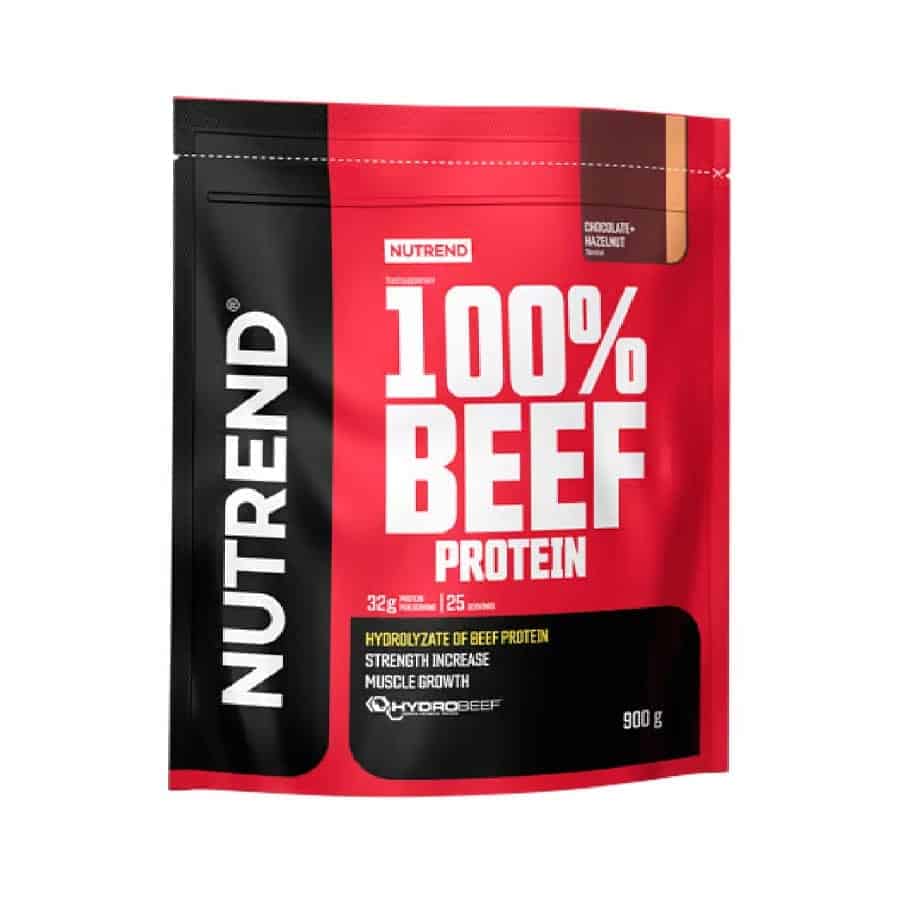 O 100% Beef Protein da NUTREND é uma proteína hidrolisada de carne bovina que oferece até 90% de proteína de alta qualidade.