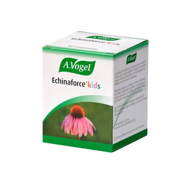 Echinaforce Kids 80 Comprimidos A. Vogel, comprimidos infantis com Echinacea purpurea de cultivo biológico e sabor natural a laranja.
