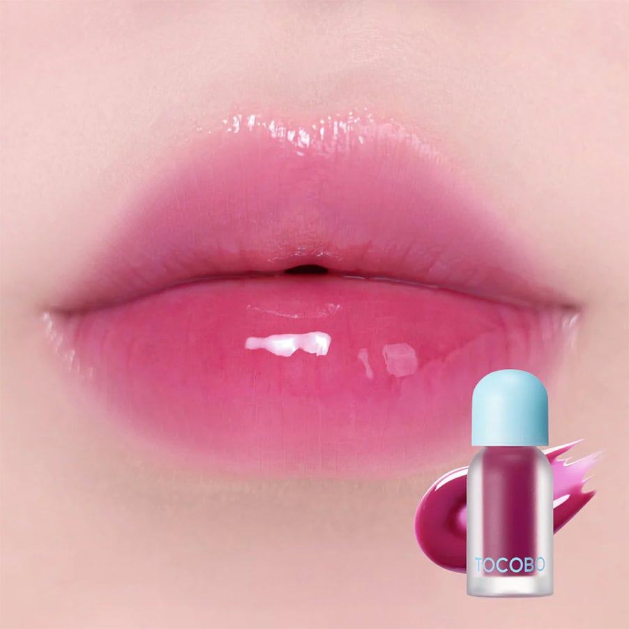 oleo labial tocobo juicy berry plumping berry brandy em embalagem de 4gr para hidratar dar brilho e volume aos labios