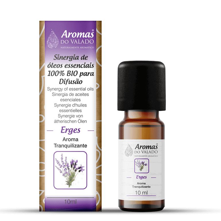 O Sinergia de Óleo com Aroma Tranquilizante Erges 10 ml da Aromas do Valdo é obtido da destilação por arraste de vapor, puríssimo, sem aditivos.
