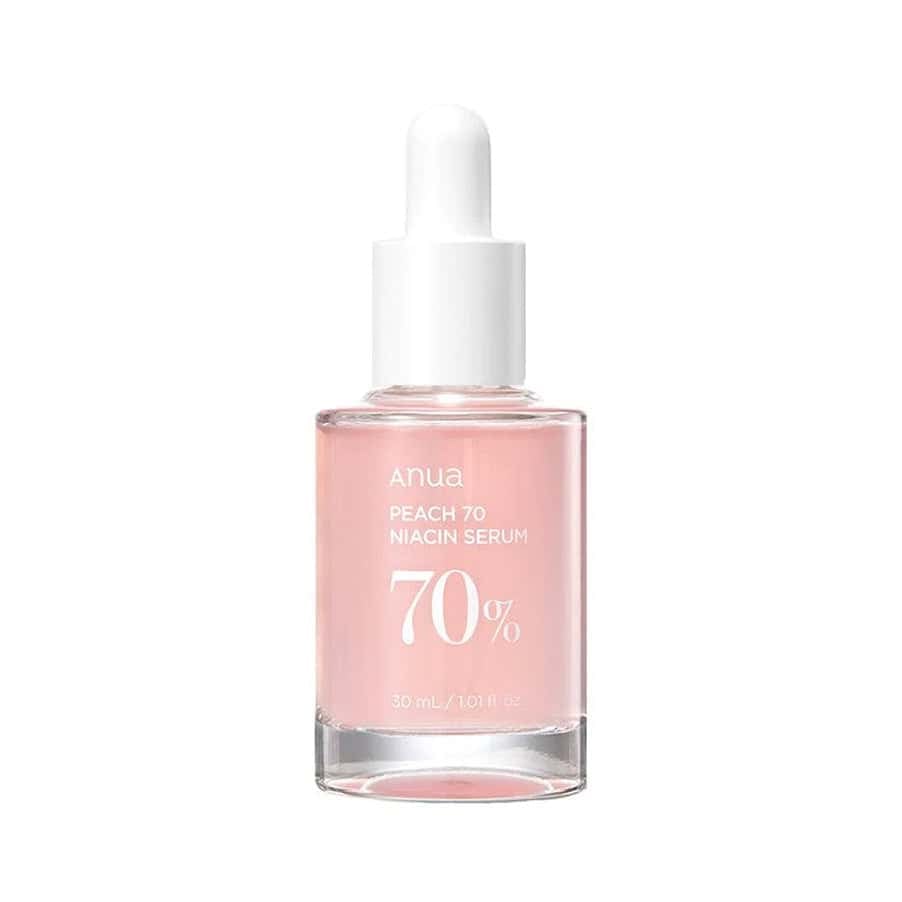 O Sérum Niacinamida Peach 70 hidrata, ilumina e uniformiza o tom da pele. Com niacinamida e extrato de pêssego, melhora a textura e combate manchas.