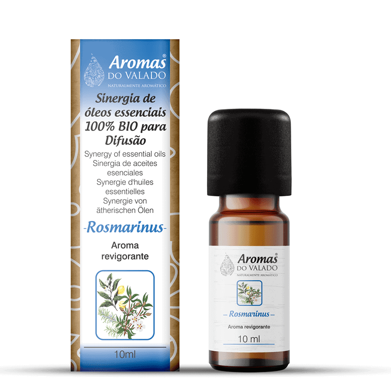 O Sinergia de Óleo com Aroma Revigorante Rosmarinus 10 ml da Aromas do Valdo é obtido da destilação por arraste de vapor, puríssimo, sem aditivos.