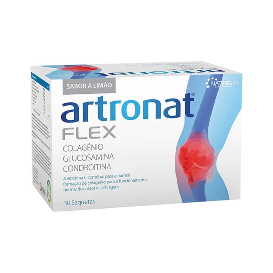 Artronat Flex 30 saquetas Natiris suplemento alimentar em pó para adultos e rotina de mobilidade articular