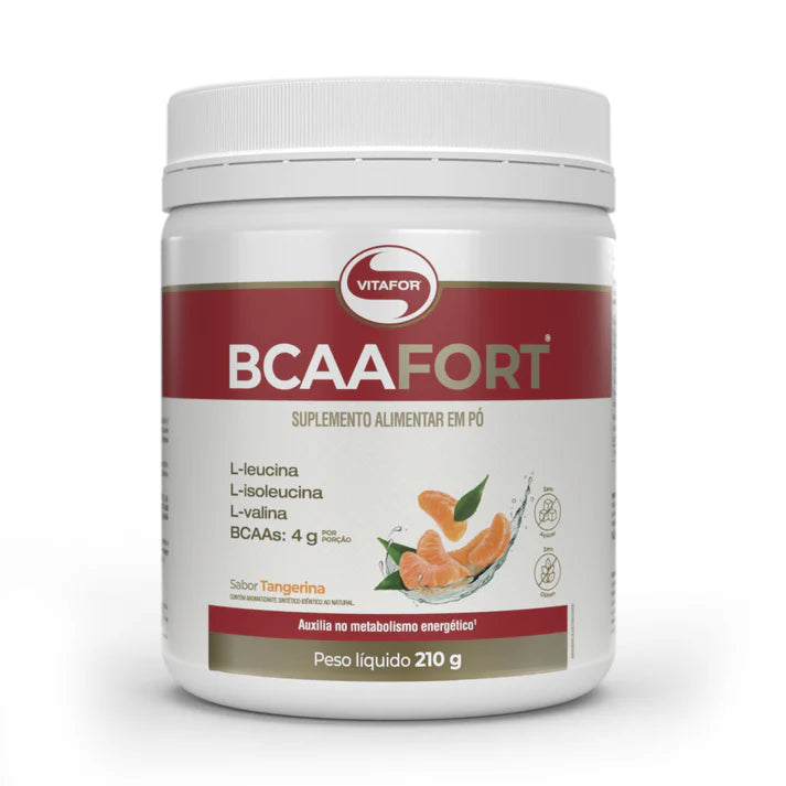 O BCAA Fort da Vitafor é um suplemento que combina os aminoácidos essenciais L-Leucina, L-Isoleucina e L-Valina na proporção 2:1:1...