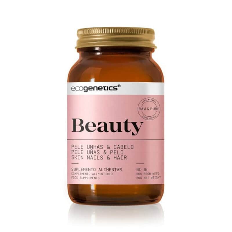 Beauty da Ecogenetics é um suplemento alimentar com aminoácidos, vitaminas, minerais e extratos vegetais, desenvolvido para complementar a rotina diária. 