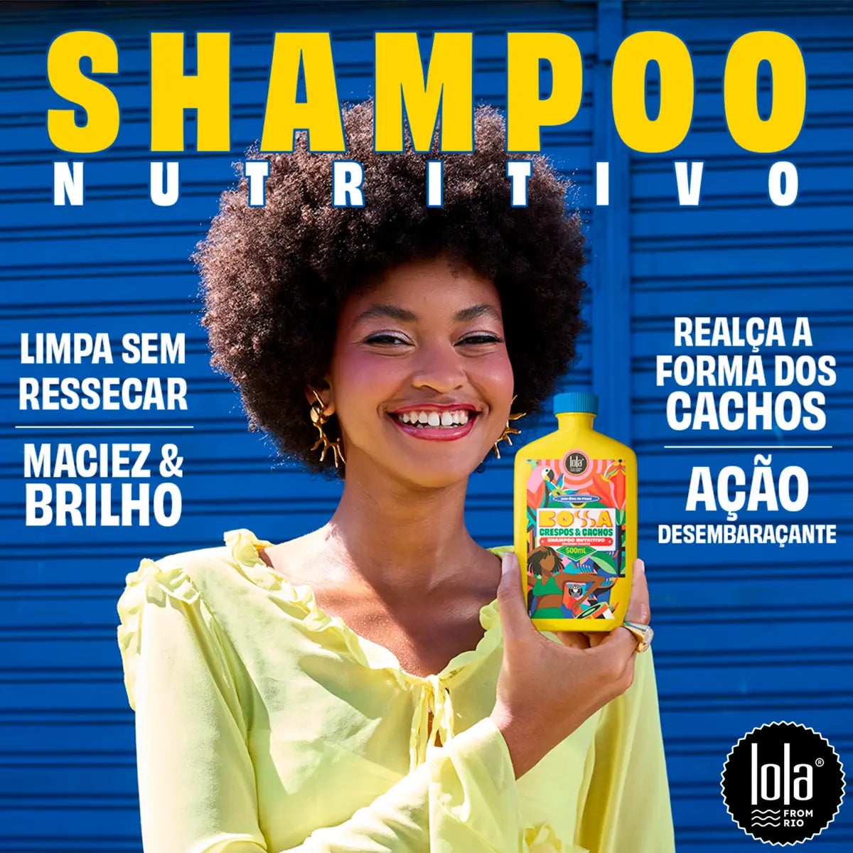 O Bossa Shampoo Nutritivo da Lola From Rio foi desenvolvido para a limpeza suave do cabelo crespo e encaracolado.