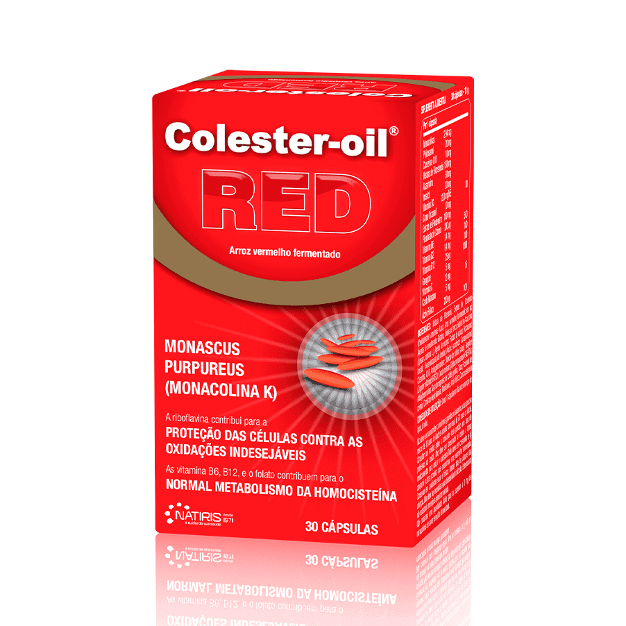 Colester-Oil Red 30 cápsulas Natiris suplemento alimentar para adultos e rotina de bem-estar cardiovascular