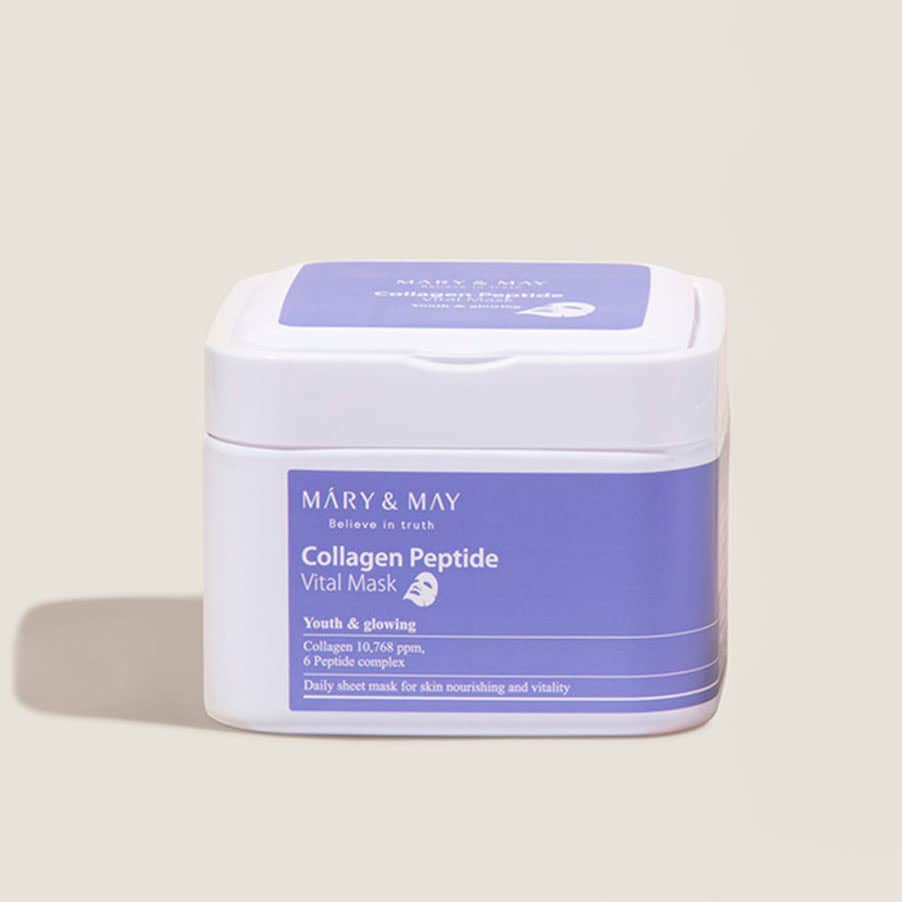 A Mary & May Collagen Peptide Vital Mask é uma máscara revitalizante que combina colagénio e peptídeos para proporcionar uma hidratação profunda...
