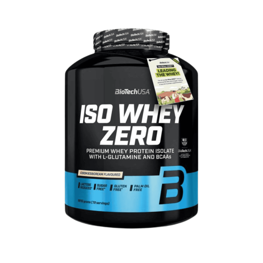 O Iso Whey Zero 1816gr Cookies & Cream da BioTech USA é uma proteína isolada de soro de leite, desenvolvida para apoiar o desenvolvimento muscular.