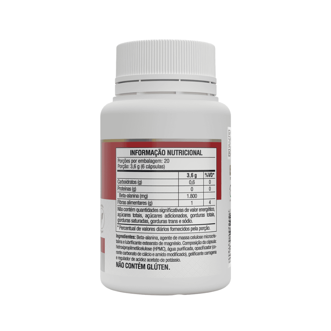 A Beta-Alanina da Vitafor é um suplemento alimentar em cápsulas formulado com beta-alanina, um aminoácido utilizado em produtos de nutrição desportiva.