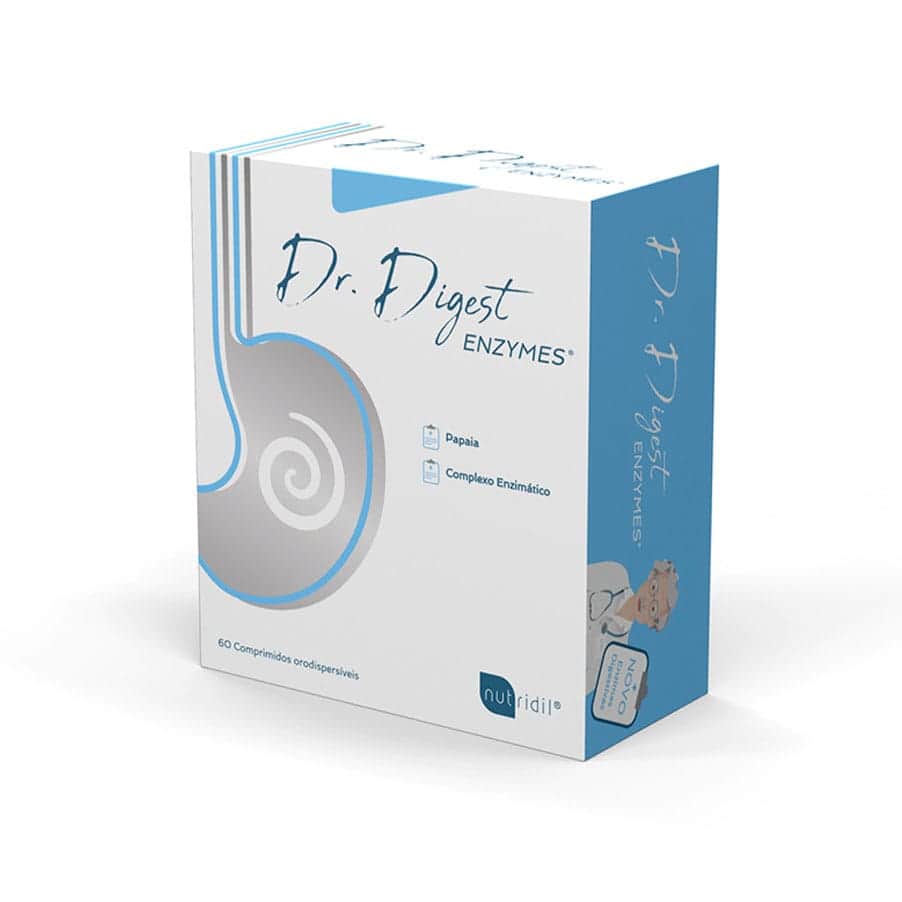 Dr. Digest Enzymes 60 Comprimidos Nutridil suplemento em comprimidos para apoio ao bem-estar digestivo