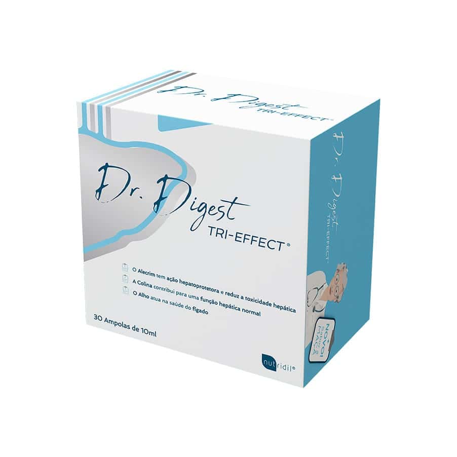 Dr. Digest Tri-Effect 30 Ampolas Nutridil suplemento líquido em ampolas para rotinas de bem-estar digestivo