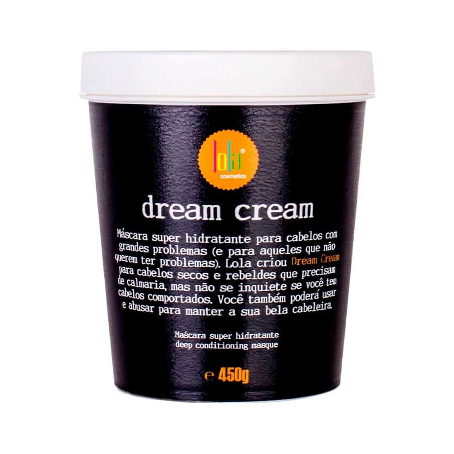 Dream Cream Máscara Hidratante 450gr Lola Cosmetics para cabelo seco, danificado ou sem brilho.