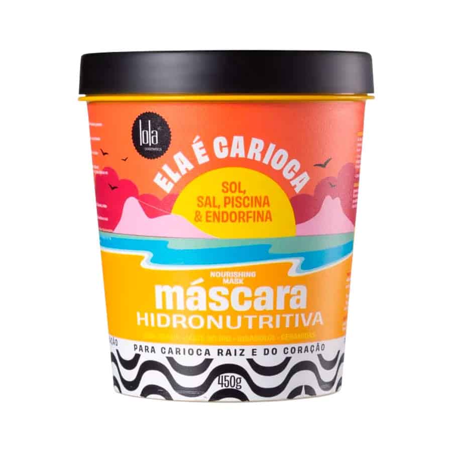 Ela é Carioca Máscara Hidronutritiva 450gr Lola Cosmetics para cabelo seco, baço ou com falta de nutrição.