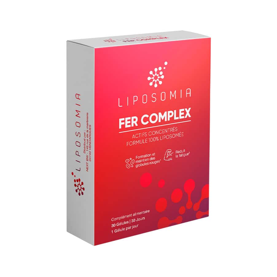 Fer Complex 14 mg 30 cápsulas Liposomia, suplemento alimentar com ferro em cápsulas.