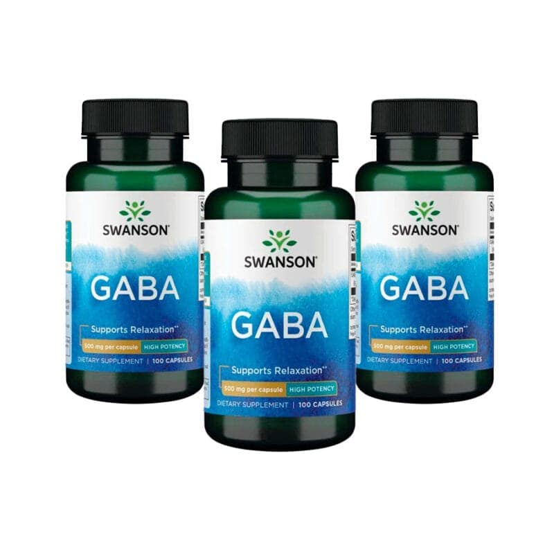 Gaba 500mg é um suplemento alimentar com ácido gama-aminobutírico (GABA). Além disso, apresenta-se em pack com 3 embalagens de 100 cápsulas.
