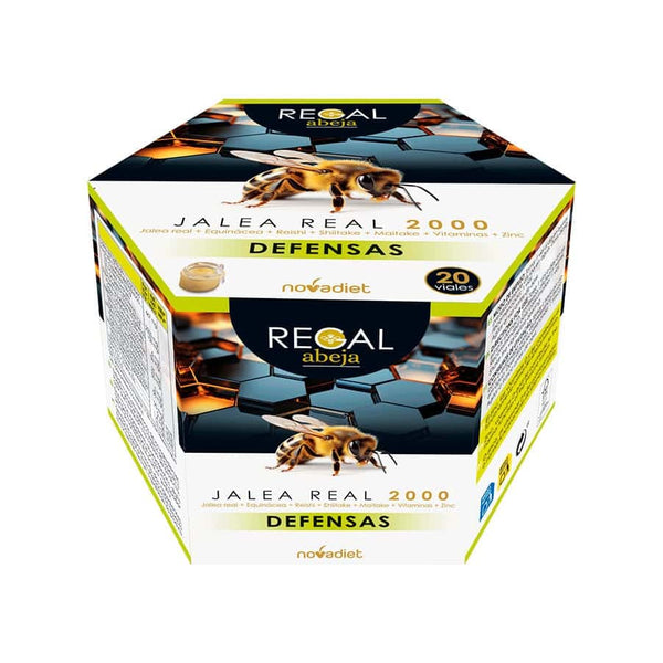 Geleia Real 2000 Defesas 20 Frascos NovaDiet, suplemento alimentar em frascos com geleia real para apoio à rotina diária.