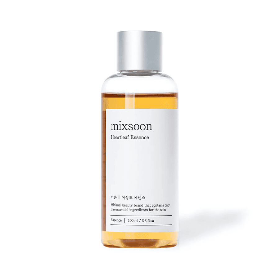 Essência facial Heartleaf da Mixsoon com extrato de Houttuynia cordata em embalagem de 100 ml.