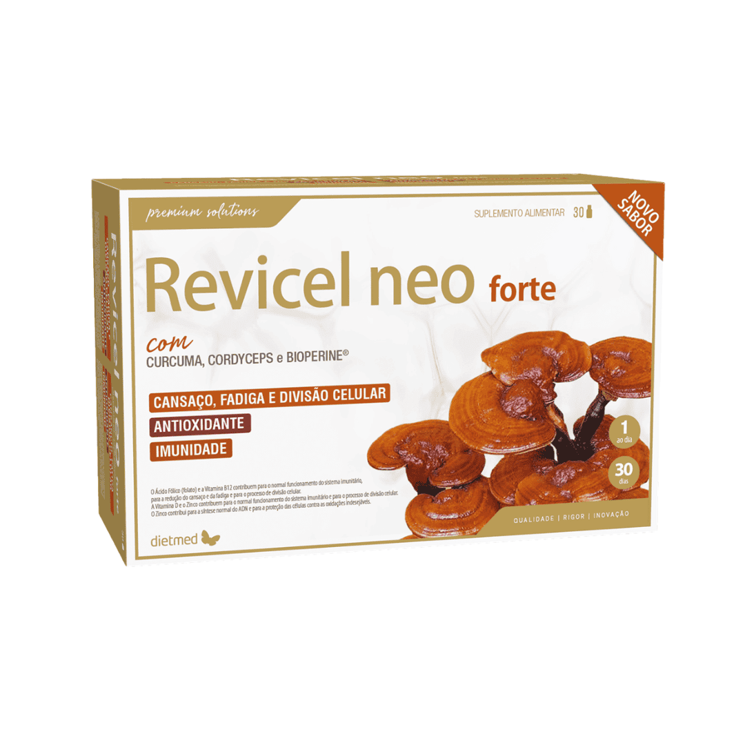 Revicel Neo Forte 30 ampolas Dietmed suplemento alimentar para cabelo, pele e unhas com vitaminas e minerais