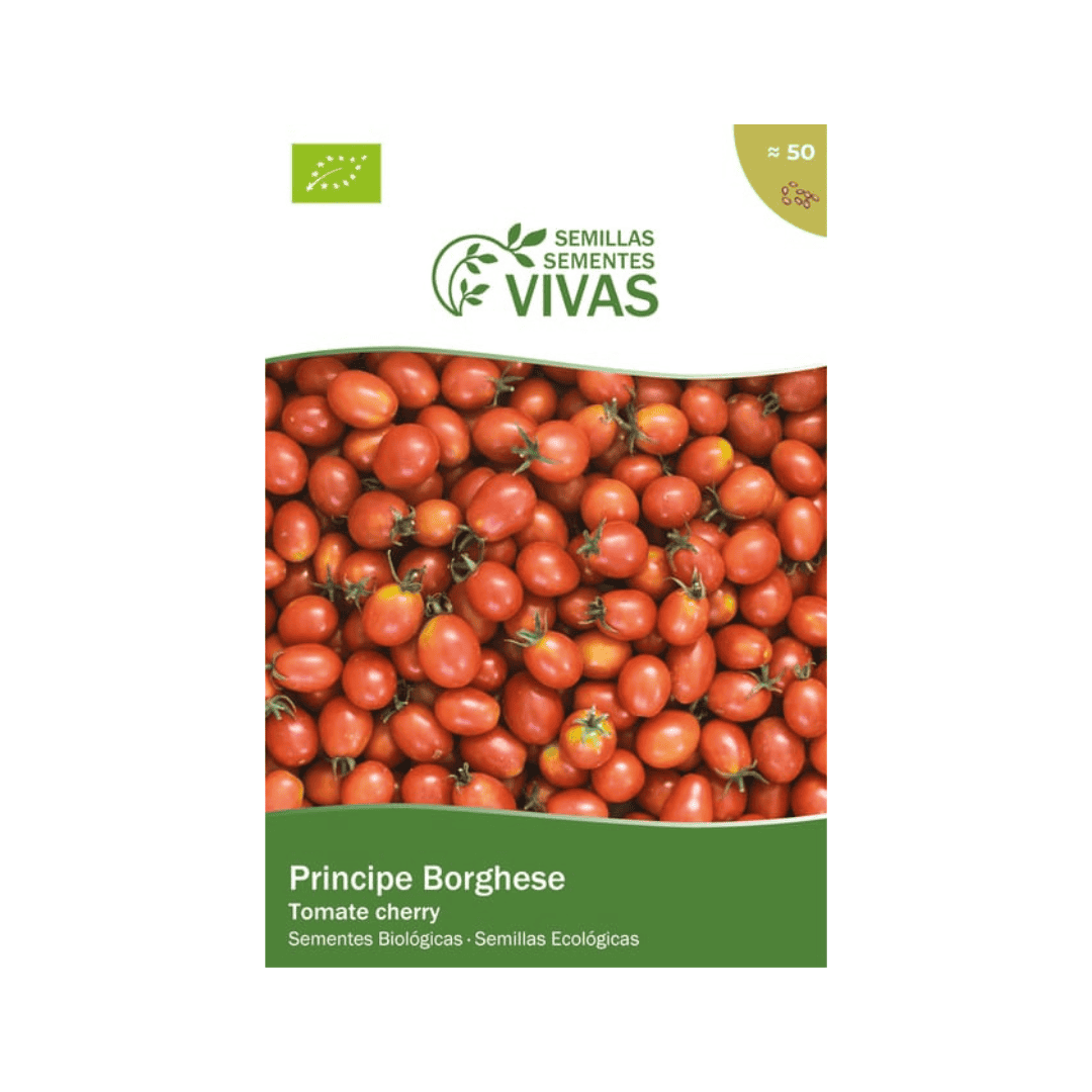 O Tomate Cherry Príncipe Borghese BIO é uma variedade tradicional italiana, muito apreciada pelo seu sabor intenso e pela versatilidade na cozinha.