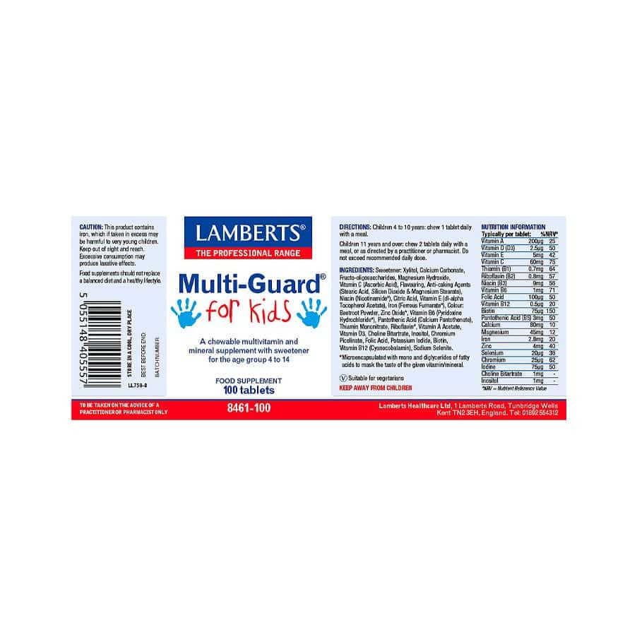 Multi Guard For Kids 100 Comprimidos Lamberts