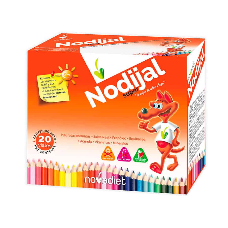 Nodijal Super 20 Frascos NovaDiet, suplemento alimentar líquido em frascos para complementar a rotina diária.