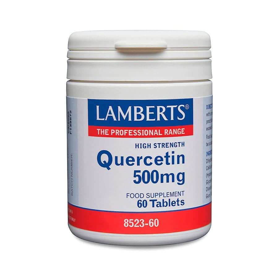 Quercitina 500mg 60 Comprimidos Lamberts, suplemento alimentar em comprimidos com quercetina.