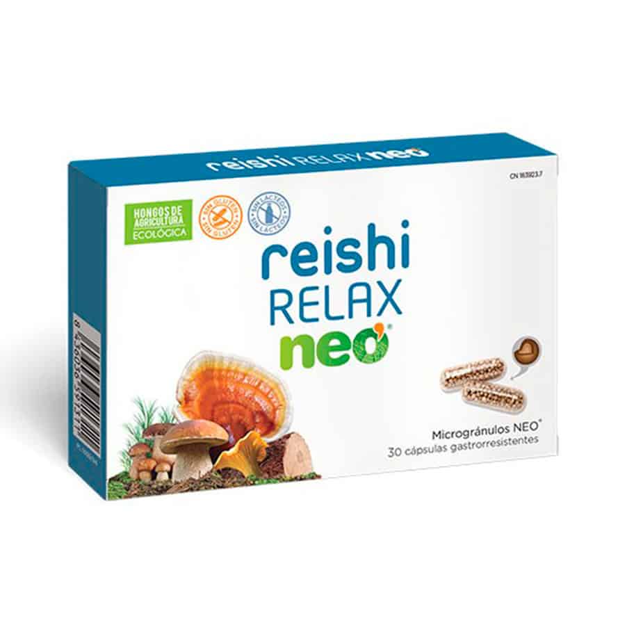 Reishi Relax Neo 30 cápsulas NeoVital Health, suplemento alimentar em cápsulas com cogumelo Reishi.