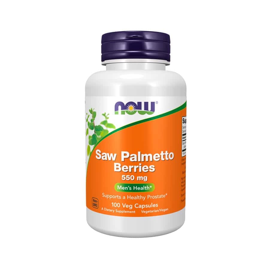 O Saw Palmetto Berries 550mg 100 Cápsulas Now é um suplemento formulado para apoiar a saúde da próstata, a função urinária e o equilíbrio hormonal. 