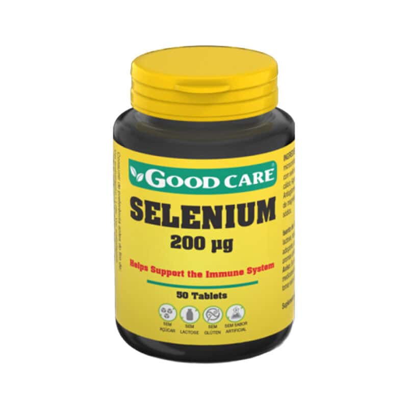 Selénio 200mcg 50 Comprimidos Good Care, suplemento alimentar em comprimidos.
