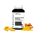 Turmeric Extrato de Cúrcuma 6000mg Hivital com 120 cápsulas, suplemento alimentar com cúrcuma e pimenta preta.