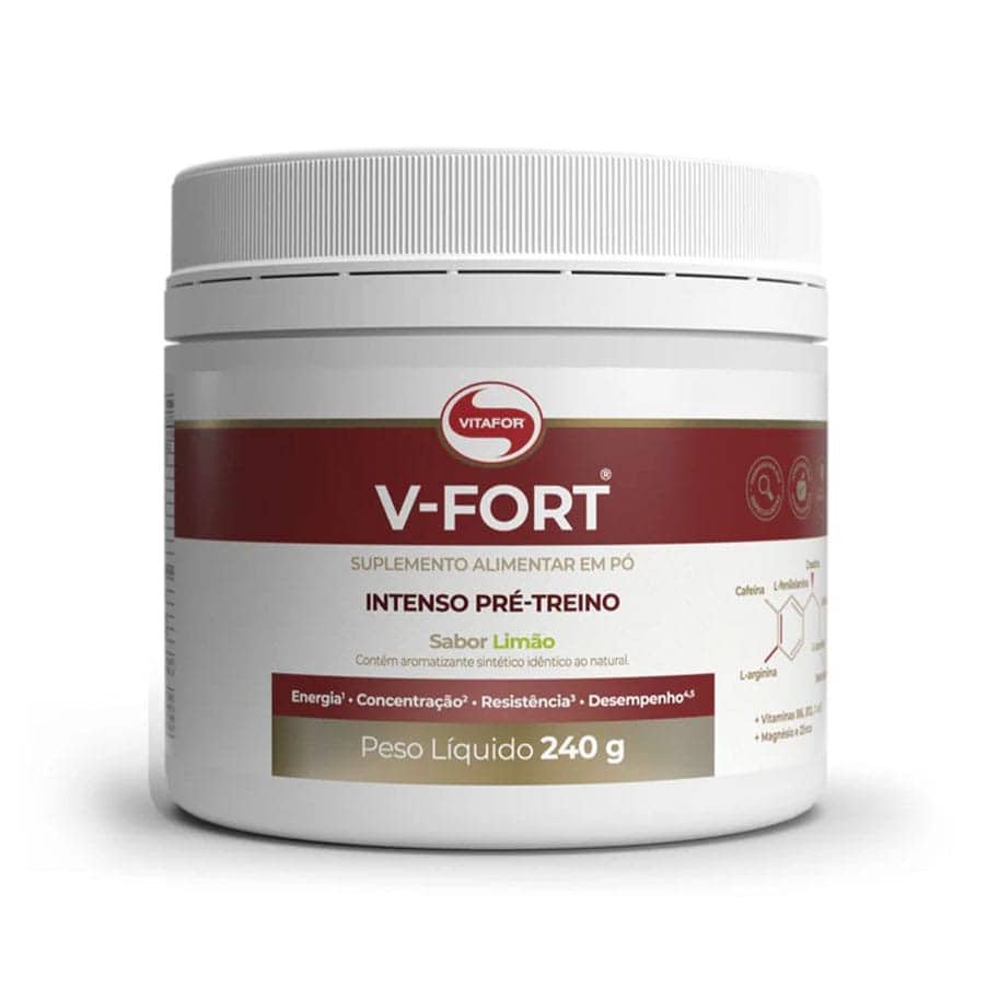 Suplemento alimentar em pó formulado para complementar a alimentação antes do exercício físico. A sua composição combina beta-alanina, creatina, L-carnitina, L-arginina e cafeína com vitaminas B6, B12, C e E, magnésio e zinco.