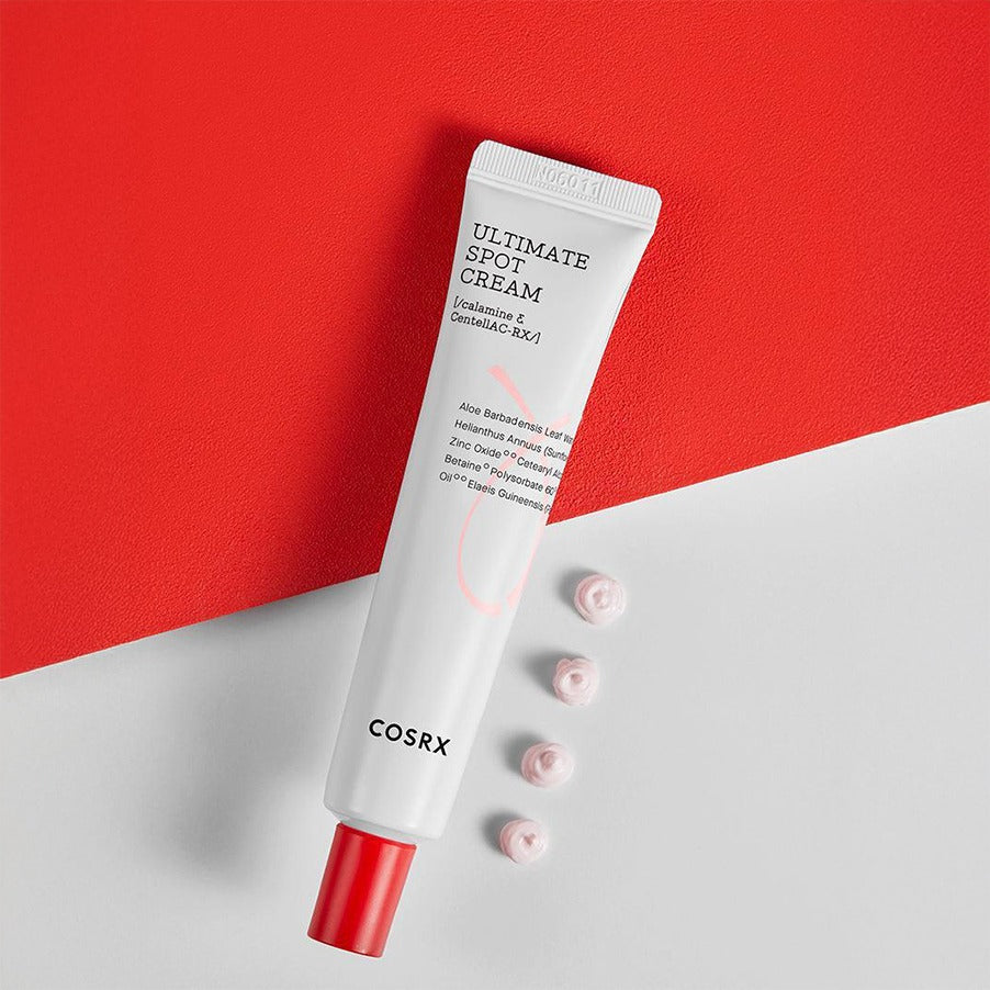 Ultimate Spot Cream da Cosrx é um creme de cuidado localizado, desenvolvido para integrar rotinas de cuidado da pele com tendência a imperfeições.