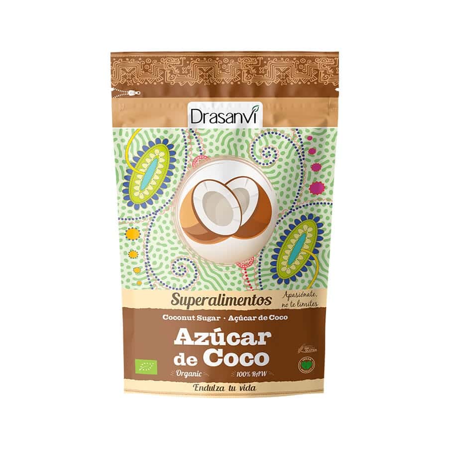 O Açúcar de Coco Bio de Drasanvi obtém-se do néctar das flores dos coqueiros. Desde há séculos é usado como adoçante natural nos países do Sudoeste de Ásia.
