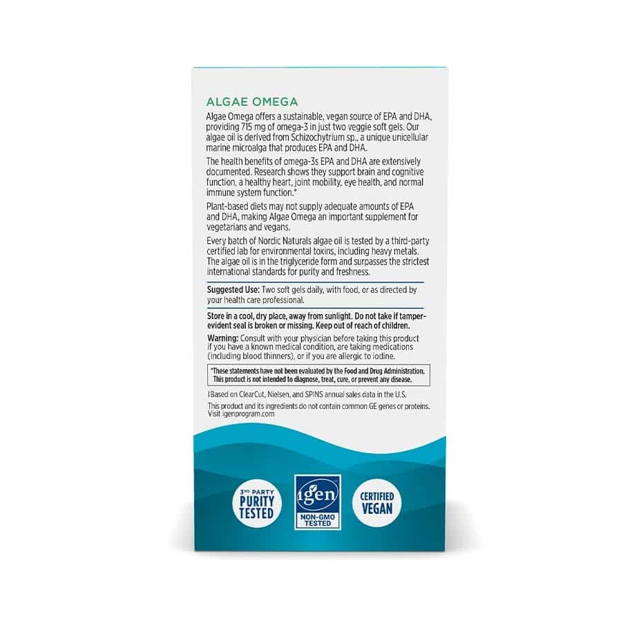 Algae Omega 715mg 60 Cápsulas Nordic Naturals