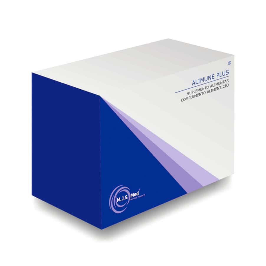 Alimune Plus 60 cápsulas MSJ Med em frasco, suplemento para reforço imunitário e proteção diária.