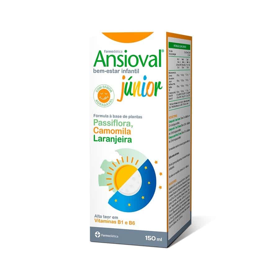 O Ansioval Júnior 150 ml da Farmodiética é um suplemento alimentar com plantas com reconhecida ação tranquilizante e relaxante.