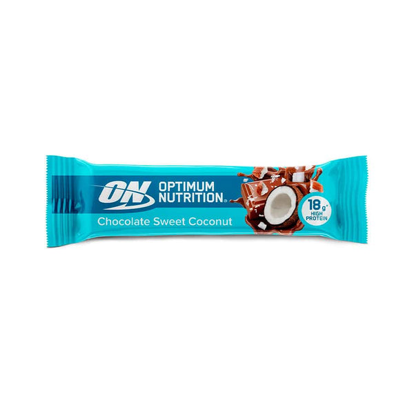 A Barra de Proteína Chocolate Sweet Coconut da Optimum Nutrition é a opção perfeita para quem procura um snack saboroso e nutritivo.