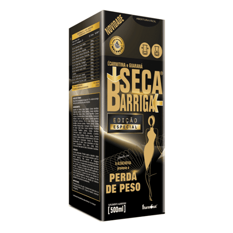 O Seca Barriga Edição Especial 500ml Fharmonat é um suplemento líquido para tomar ao longo do dia, ajudando a eliminar toxinas e acelerar o metabolismo.