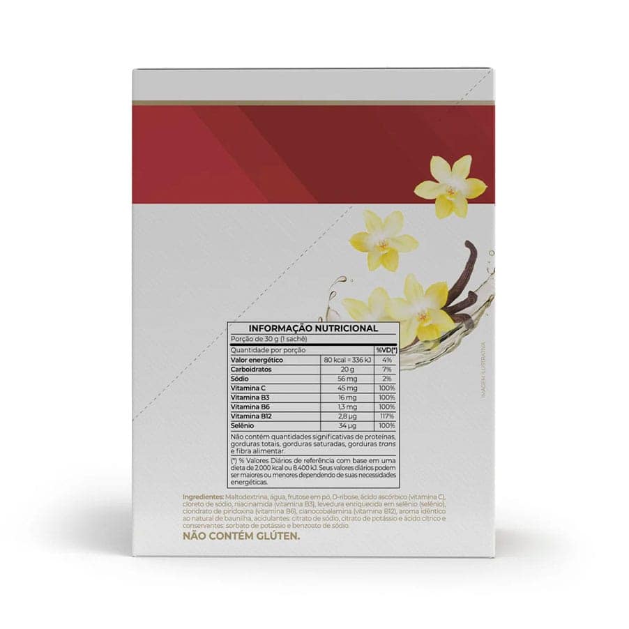 Endurance Caffeine Gel Baunilha 1 Saqueta Vitafor, gel energético com hidratos de carbono, vitaminas, minerais e cafeína para treinos de resistência.