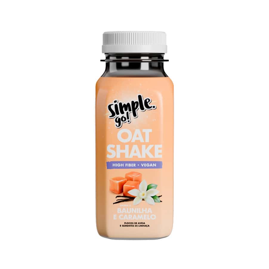 O Simple GO Oat Shake Baunilha e Caramelo é a escolha ideal para quem procura uma bebida rápida, nutritiva e saborosa. 