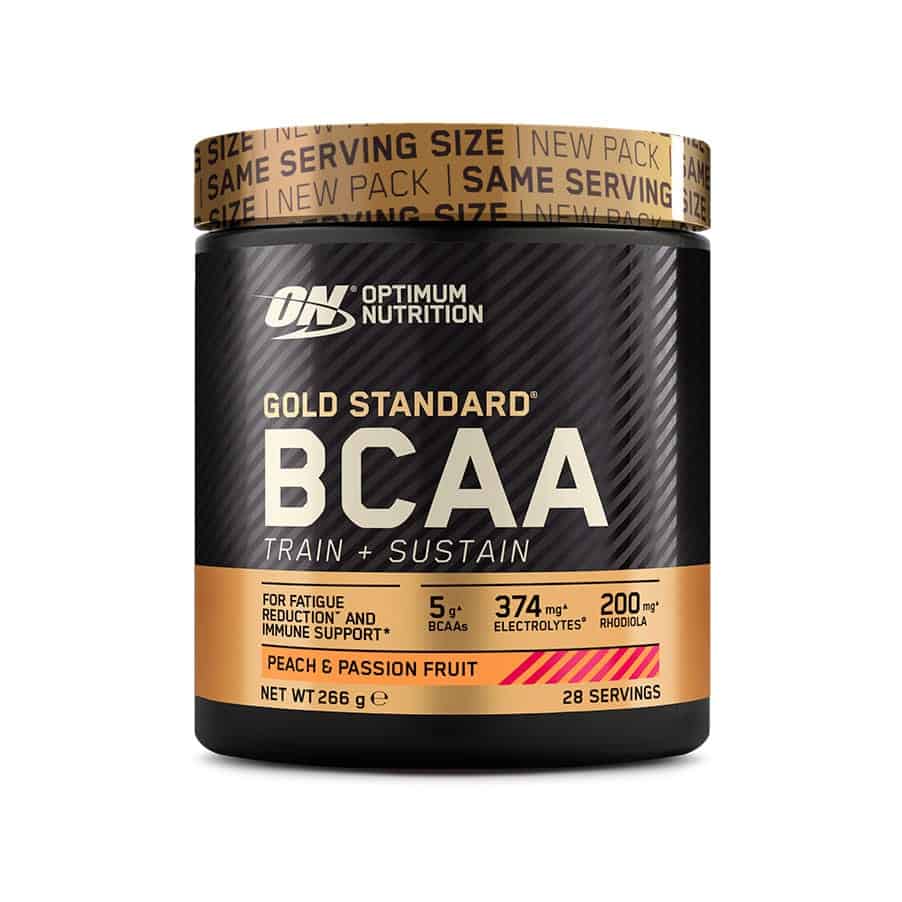 Gold Standard BCAA Train + Sustain da Optimum Nutrition está formulado com uma base de aminoácidos de cadeia ramificada...