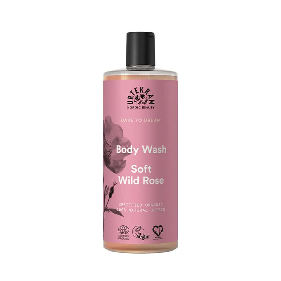 Gel de Banho Rosa Selvagem 500ml Urtekram é um gel de banho com fragrância de rosa, para limpar a pele enquanto proporciona uma experiência sensorial.