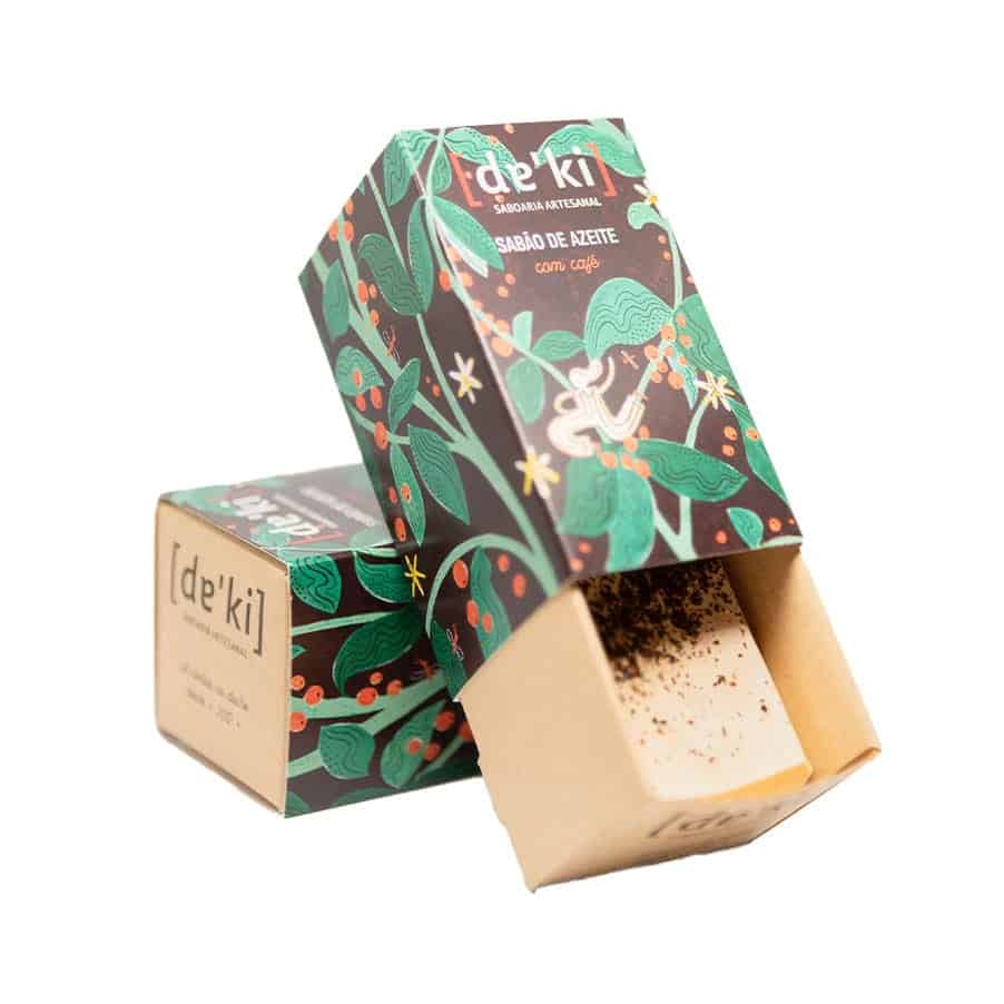 Sabão de Azeite com Café 100gr Da’ki em barra de cuidado corporal aromático.