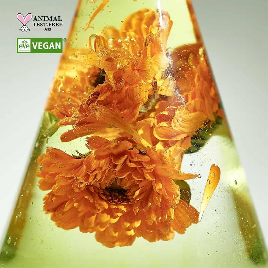 oleo de limpeza iunik calendula complete em frasco de 200ml para remover maquilhagem e impurezas com suavidade