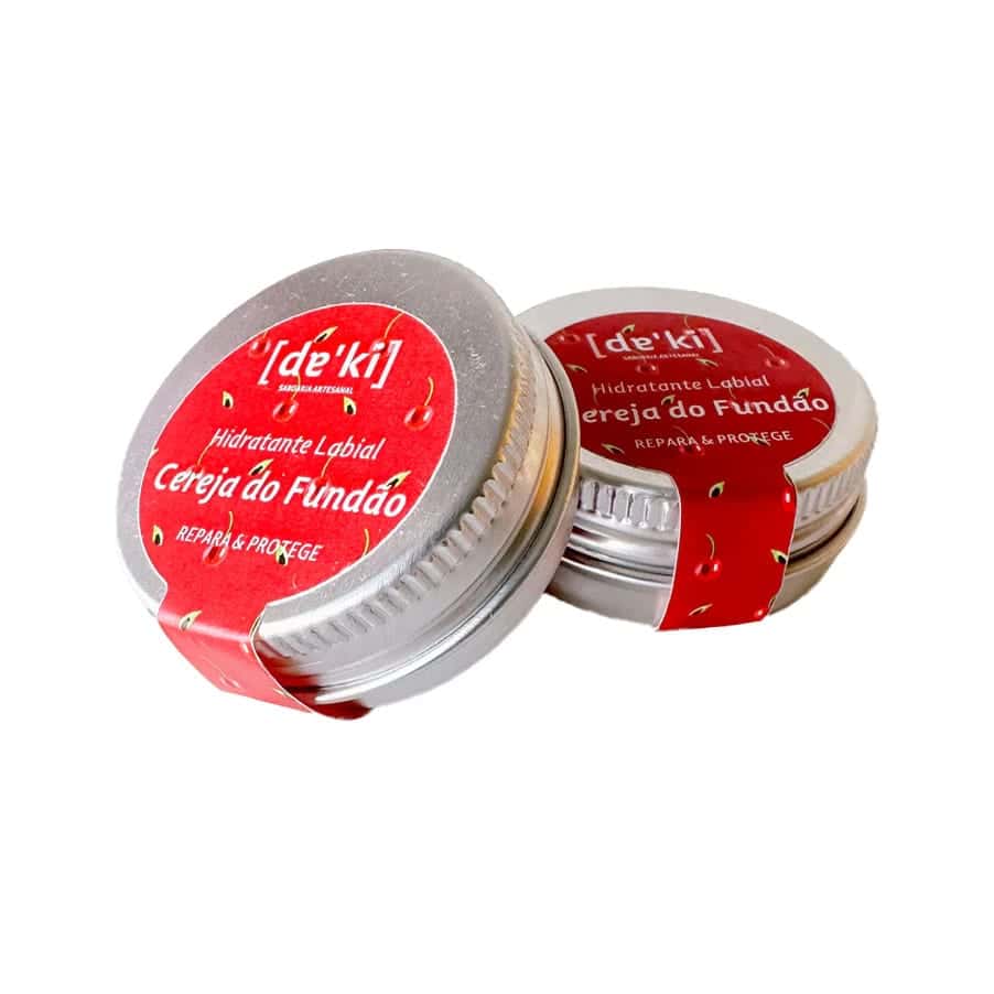 Bálsamo Labial Hidratante Cereja do Fundão 15gr Da’ki em embalagem de cuidado labial com aroma a cereja.