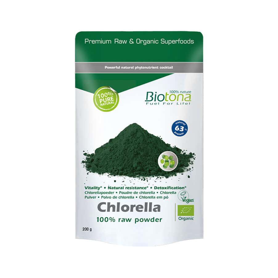 A Chlorella 100% Raw em Pó da Biotona é um superalimento 100% natural, obtido a partir de microalgas verdes cultivadas em condições controladas.