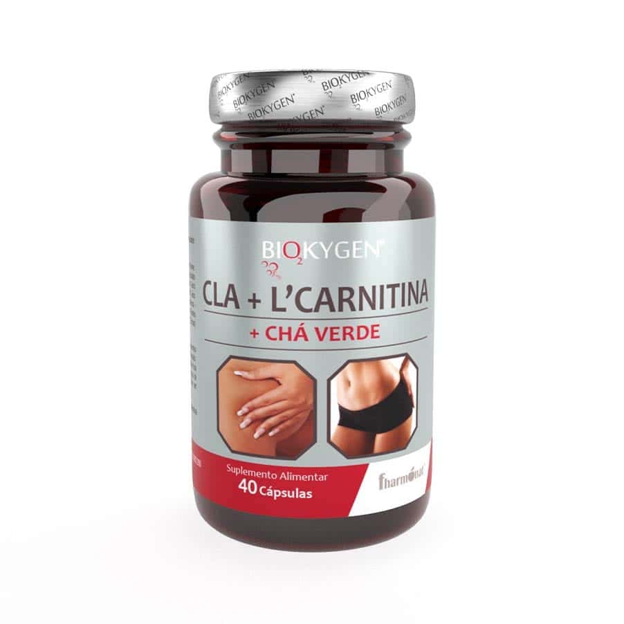 CLA + Chá Verde + L-Carnitina 40 cápsulas Biokygen, suplemento alimentar em cápsulas para apoio à rotina de controlo de peso.
